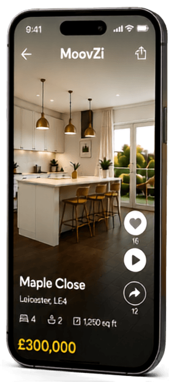 MoovZi mobile app property listing